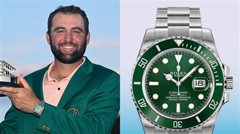 scottie scheffler green rolex.